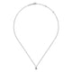 Gabriel & Co. NK5335W45JJ 14K White Gold Cushion Shaped Diamond Cluster Pendant Necklace