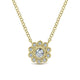 Gabriel & Co. NK5405Y45JJ 14K Yellow Gold Bezel Set Floral Diamond Pendant Necklace