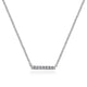 Gabriel & Co. NK5422W45JJ 14K White Gold Petite Pavé Diamond Bar Necklace
