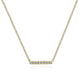 Gabriel & Co. NK5422Y45JJ 14K Yellow Gold Petite Pavé Diamond Bar Necklace