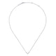 Gabriel & Co. NK5423W45JJ 14K White Gold V Shaped Diamond Bar Necklace