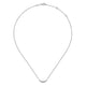 Gabriel & Co. NK5424W45JJ Curved 14K White Gold Bezel Set Diamond Bar Necklace