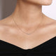 Gabriel & Co. NK5424Y45JJ Curved 14K Yellow Gold Bezel Set Diamond Bar Necklace