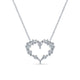 Gabriel & Co. NK5563W45JJ 14K White Gold Diamond Cluster Heart Pendant Necklace