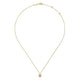 Gabriel & Co. NK5723Y45JJ 14K Yellow Gold Beaded Round Floating Diamond Pendant Necklace