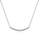 Gabriel & Co. NK5796W45JJ 14K White Gold Curved Bar Necklace with Bezel Set Round Diamonds