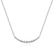 Gabriel & Co. NK5919W45JJ 14K White Gold Graduated Round Diamond Curved Bar Necklace