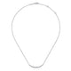 Gabriel & Co. NK5919W45JJ 14K White Gold Graduated Round Diamond Curved Bar Necklace