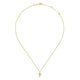 14K Yellow Gold Bujukan Diamond Cross Pendant Necklace