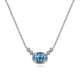 Gabriel & Co. NK5937W45BT 14K White Gold Oval Swiss Blue Topaz Pendant Necklace with Diamond Accents