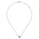 Gabriel & Co. NK5937W45BT 14K White Gold Oval Swiss Blue Topaz Pendant Necklace with Diamond Accents