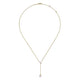 Gabriel & Co. NK5963Y45PL 14K Yellow Gold Diamond Bar Y Necklace with Cultured Pearl Drop