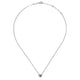 Gabriel & Co. NK5981W45PT 14K White Gold Round Pink Tourmaline and Diamond Heart Pendant Necklace