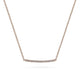 Gabriel & Co. NK5986K45JJ 14K Rose Gold Curved Pavé Diamond Bar Necklace