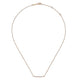 Gabriel & Co. NK5986K45JJ 14K Rose Gold Curved Pavé Diamond Bar Necklace