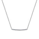 Gabriel & Co. NK5986W45JJ 14K White Gold Curved Pavé Diamond Bar Necklace