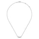 Gabriel & Co. NK5989W45JJ 14K White Gold Curved Pavé Diamond Bar Necklace