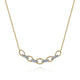 Gabriel & Co. NK6063M45JJ 14K Yellow-White Gold Twisted Rope Oval Link Necklace with Diamond Connectors