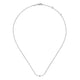 Gabriel & Co. NK6111W45JJ 14K White Gold Curved Bar Necklace with Diamond Stations