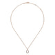 Gabriel & Co. NK6134K45JJ 14K Rose Gold Teardrop Diamond Pendant Necklace