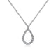 Gabriel & Co. NK6134W45JJ 14K White Gold Teardrop Diamond Pendant Necklace