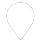 Gabriel & Co. NK6139W44JJ 14K White Gold Baguette and Round Diamond Zig Zag Necklace