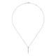 14K White Gold Diamond Spike Pendant Drop Necklace