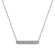 Gabriel & Co. NK6197W45JJ 14K White Gold Diamond Pavé Bar Necklace