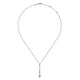 Gabriel & Co. NK6199W45JJ 14K White Gold Diamond Bar and Teardrop Necklace