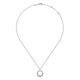 Gabriel & Co. NK6214W45JJ 14K White Gold Diamond Circle Pendant Necklace