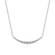 Gabriel & Co. NK6216W45JJ 14K White Gold Buttercup Set Diamond Curved Bar Necklace