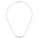 Gabriel & Co. NK6216W45JJ 14K White Gold Buttercup Set Diamond Curved Bar Necklace