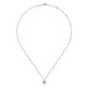 Gabriel & Co. NK6230W45JJ 14K White Gold Round Diamond Cluster Pendant Necklace