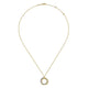 Gabriel & Co. NK6360M45JJ 14K Yellow-White Gold Interlocking Circles Pendant Necklace with Diamond Pavé