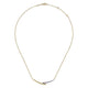 Gabriel & Co. NK6362M45JJ 14K Yellow-White Gold Diamond By-Pass and Bujukan Bead Curved Bar Necklace with Butter Cup Setting in size 17.5 inch