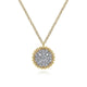 Gabriel & Co. NK6366Y45JJ 14K Yellow Gold Round Diamond Pavé Pendant Necklace with Bujukan Bead Frame