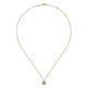 Gabriel & Co. NK6366Y45JJ 14K Yellow Gold Round Diamond Pavé Pendant Necklace with Bujukan Bead Frame