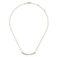 Gabriel & Co. NK6367M45JJ 14K Yellow-White Gold Bujukan Bead and Diamond Pavé Curved Bar Necklace