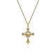 Gabriel & Co. NK6410Y4JJJ 14K Yellow Gold Vintage Inspired Cross Pendant Necklace