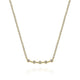 Gabriel & Co. NK6419Y45JJ 14K Yellow Gold Curved Bar Necklace with Diamond Stations