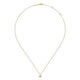 14K Yellow-White Gold Diamond Evil Eye Pendant Necklace