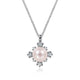 Gabriel & Co. NK6440W45PL 14K White Gold Round Pearl Pendant Necklace with Diamond Accents