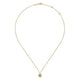 Gabriel & Co. NK6465Y45JJ 14K Yellow Gold Round Diamond Cluster Pendant Necklace with Bujukan Frame