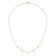 14K Yellow Gold Diamond Station Kite Droplet Necklace