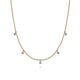 Gabriel & Co. NK6469M45JJ 14K Yellow-White Gold Chain Necklace with Bezel Set Diamond Drops