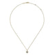 Gabriel & Co. NK6472Y4JWS 14K Yellow Gold Round Bezel Set White Sapphire Pendant Necklace