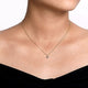 Gabriel & Co. NK6472Y4JWS 14K Yellow Gold Round Bezel Set White Sapphire Pendant Necklace