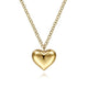 Gabriel & Co. NK6478Y4JJJ 14K Yellow Gold Puff Heart Pendant Necklace
