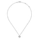 Gabriel & Co. NK6488W45JJ 14K White Gold Diamond Pavé Pretzel Heart Pendant Necklace
