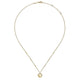 Gabriel & Co. NK6490Y4JJJ 14K Yellow Gold Round Cutout Cross Pendant Necklace with Bujukan Bead Frame
